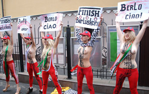 FEMEN se despide de Berlusconi