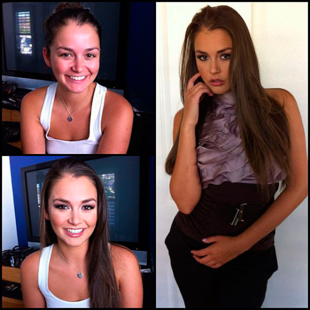 Allie Haze sin maquillaje